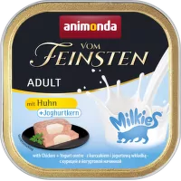 Консервы для кошек – VomFeinsten Milkies with Chicken + Yoghurt centre, 100 г