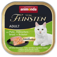 Konservi kaķiem – Vom Feinsten Turkey, Chicken breast and Herbs, 100 g