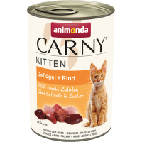 Konservi kaķēniem – Carny Kitten Beef and Poultry, 400 g