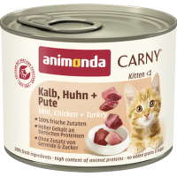 Консервы для кошек – Carny Kitten Beef, Veal and Chicken, 200 г