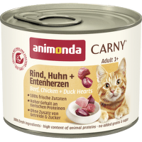 Konzerva Animonda Carny Adult hovädzie + kuracie + kačacie srdiečka 200g