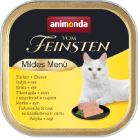 Консервы для кошек – Vom Feinsten Turkey + cheese Mild Menu, 100 г