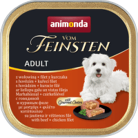 Консервы для собак – Vom Feinsten Gourmet centre with Beef + Chicken filet, 150 г