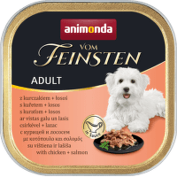 Консервы для собак – Vom Feinsten Adult in a delicious sauce with Chicken and Salmon, 150 г