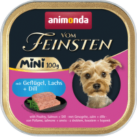 Консервы для собак – Vom Feinsten Mini Poultry, Salmon + Dill, 100 г