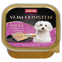 Konservi suņiem – Vom Feinsten Gourmet centre with Chicken, egg + ham 150 g