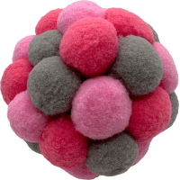 Hračka pre mačky Aumüller loptička Pink Plush s kocúrnikom obyčajným a matatabi