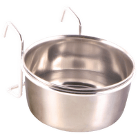 Bļoda putniem – Trixie, Stainless Steel Bowl with Holder, 300 ml, 9 cm