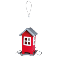 Кормушка для уличных птиц – Trixie, Bird feeder metal, 1000 мл, 20 см, red