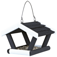 Кормушка для уличных птиц – TRIXIE Natura Hanging Bird Feeder, 17 x 19 x 14 см, black/white