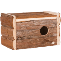 Budka Trixie hnízdo dřevěná s kůrou 21x13x12cm