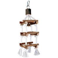 Rotaļlieta putniem – Trixie, Natural Living tower with ropes, 34 cm