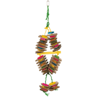 Koka rotaļlieta putniem – TRIXIE Wooden Toy with Sisal Rope, 18 x 35 cm