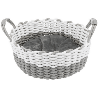 Лежанка для кошек – TRIXIE Nabou Basket, 45 см, Grey/White