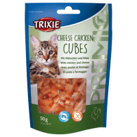 Лакомство для кошек – TRIXIE PREMIO Cheese Chicken Cubes, 50 г