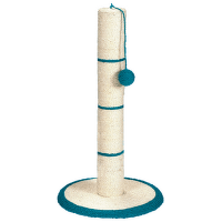 Skrabaci stlpik na platni z materialu sisal, s loptickou 62cm