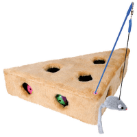 Rotaļlieta kaķiem - Cat's Cheese with playing rod & 3toy balls