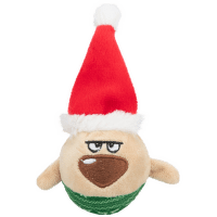 Rotaļlieta kaķiem – TRIXIE Xmas gnome, rattle ball, plush, ø 6 x 12 cm