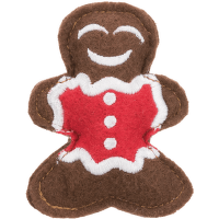Rotaļlieta kaķiem – TRIXIE Xmas elk and gingerbread figure, felt, 8 cm, 2 gab.