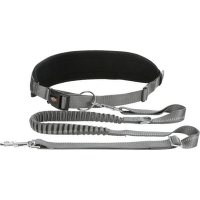 Поводок для бега - Waist Belt with Leash, black