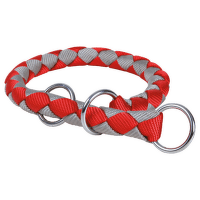 Ошейник для собак - TRIXIE Cavo Choker, нейлон, 52-60см/18мм, цвет - красный/серебряный