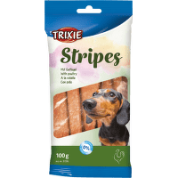 Trixie Stripes žuvacie tyčinky s hydinou, light, 100 g