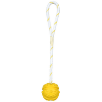 Hracka lopta so snurou, plavajuca 7 cm, 35 cm