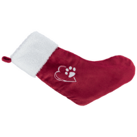 Trixie Xmas hračka  pančucha plyš 47 cm červeno/biela