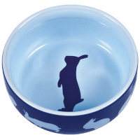 Керамическая миска для грызунов – Trixie, Ceramic bowl with motif, rabbit, 250 мл