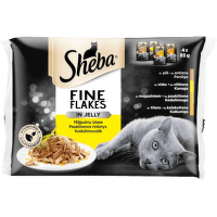 Консервы для кошек – Sheba Fine Flakes in jelly 4-pack, 340 г