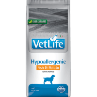 Vetlife dog vet L. Hypoallergenic ryba, zemiaky 2 kg