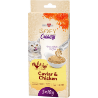 Mäsový krém pre mačky Cobbys Pet SOFY Creamy Caviar & Chicken 5×10 g