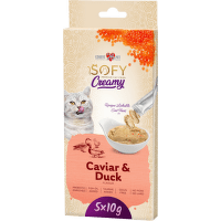 Mäsový krém pre mačky Cobbys Pet SOFY Creamy Caviar & Duck 5×10 g
