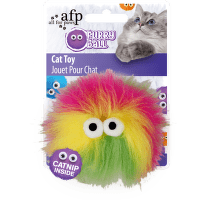 Игрушка для кошек – AFP Furry Ball Fluffy Ball, yellow