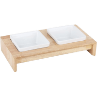 Подставка с мисками – Pawise Natural Feeder, white, 2 x 400 мл