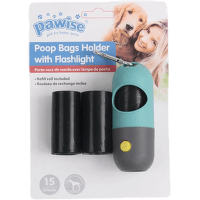 Konteiners atkritumu maisiņiem – Pawise Poop bag holder with flash light, (3 x 15 gab.)
