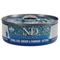 Konzerva N&D Cat Ocean Tuna, Cod, Shrimp & Pumpkin Kitten 70g