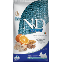 ND Dog LG Ocean Adult Mini treska a pomaranč 2,5 kg 