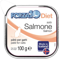 Diētiskie konservi kaķiem – FORZA10, DIET LINE Solo Diet, Salmon, 100 g