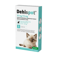 Attārpošanas pilieni kaķiem – Dehispot 30 mg/7,5 mg, 0,35 ml,N1 (0,5-2,5 kg)