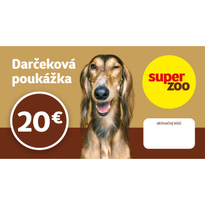 Elektronická dárčeková poukážka Super zoo 20 Eur
