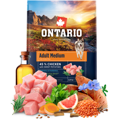 Ontario Adult Medium Chicken & Sweet Potatoes 2,25kg