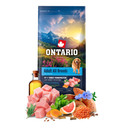 Ontario Adult All Breeds Monoprotein Turkey & Sweet Potatoes 12kg