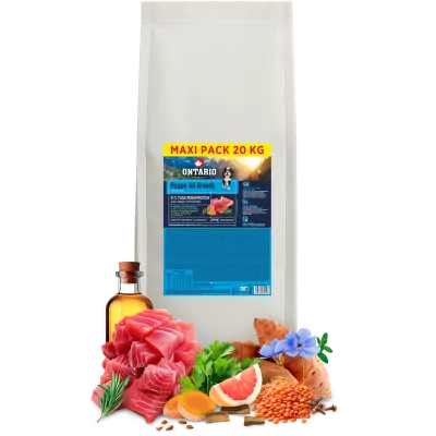 Ontario Puppy&Junior All Breeds Monoprotein Tuna & Sweet Potatoes 20kg