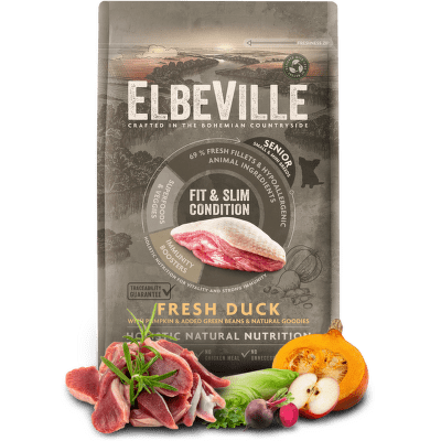 ELBEVILLE granuly Senior Mini Fresh Duck Fit and Slim Condition 4kg