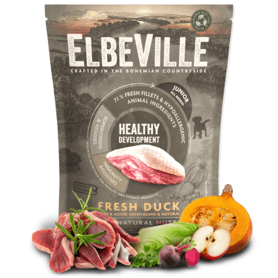 VZORKA Elbeville Puppy & Junior All Breeds Fresh Duck Healthy Development 100 g