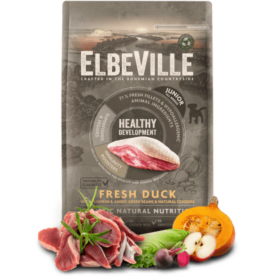 ELBEVILLE granuly Puppy and Junior All Breeds Fresh Duck Healthy Development 4kg
