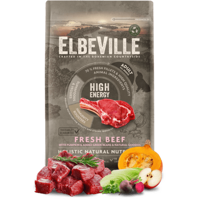 ELBEVILLE granuly Adult All Breeds Fresh Beef High Energy 4kg