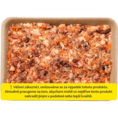 Hovězí komplet BARF s přílohou a kostí 500g