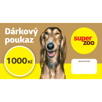 Dárkový poukaz Super zoo 1000 Kč